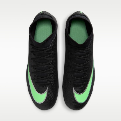 Nike Mercurial Superfly 11 Club High-Top-Fußballschuh für Turf – Schwarz/Schwarz/Illusion Green