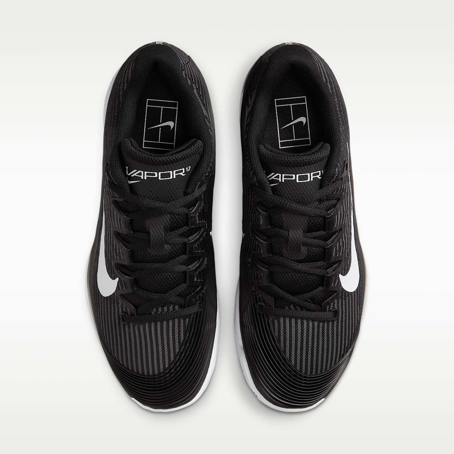 Nike Vapor 12 Tennisschuh für Clay Courts (Damen) – Schwarz/Dark Smoke Grey/Weiß