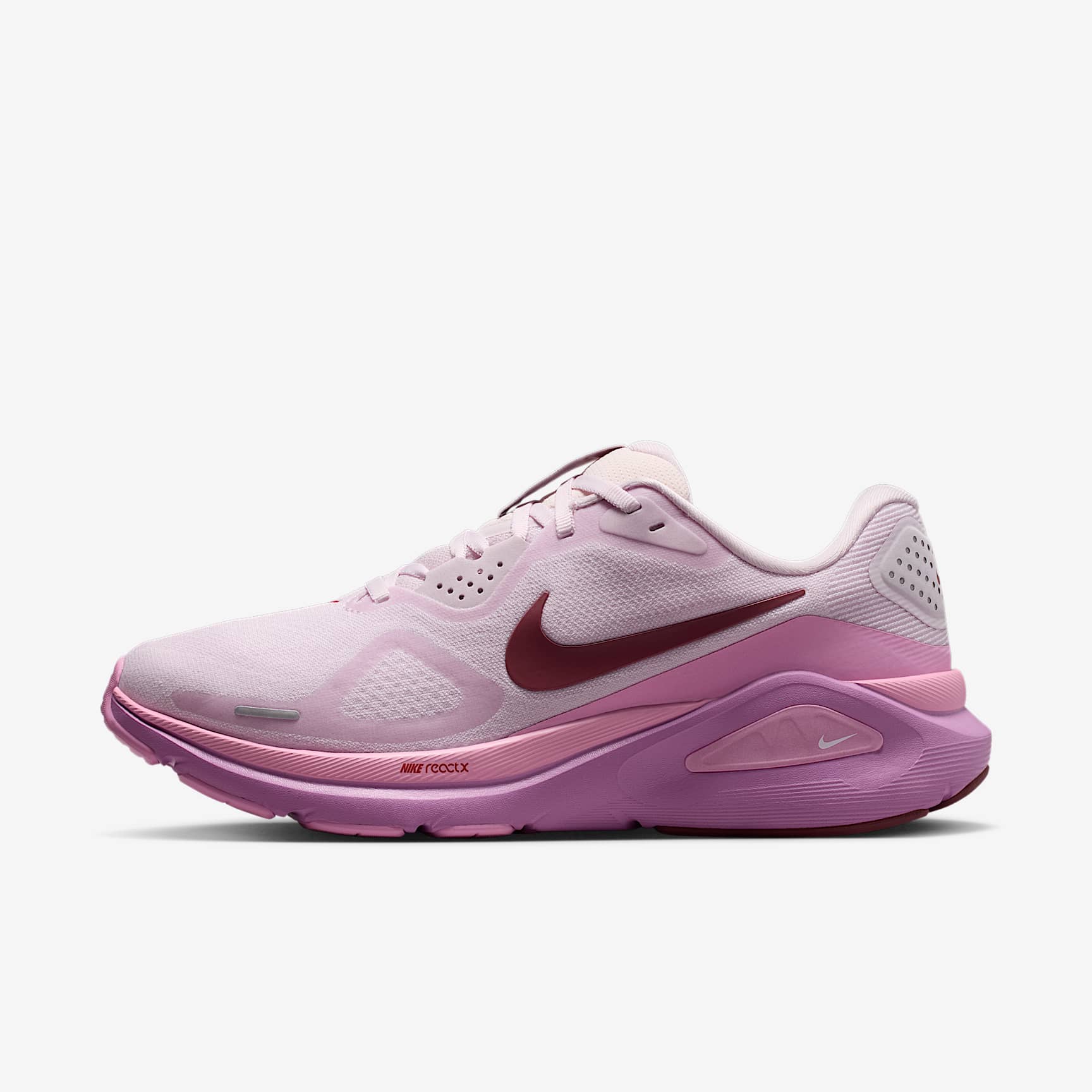 Nike Structure 26 Straßenlaufschuh (Damen) – Bleached Lilac/Pink Rise/Light Magenta/Pink Smoke