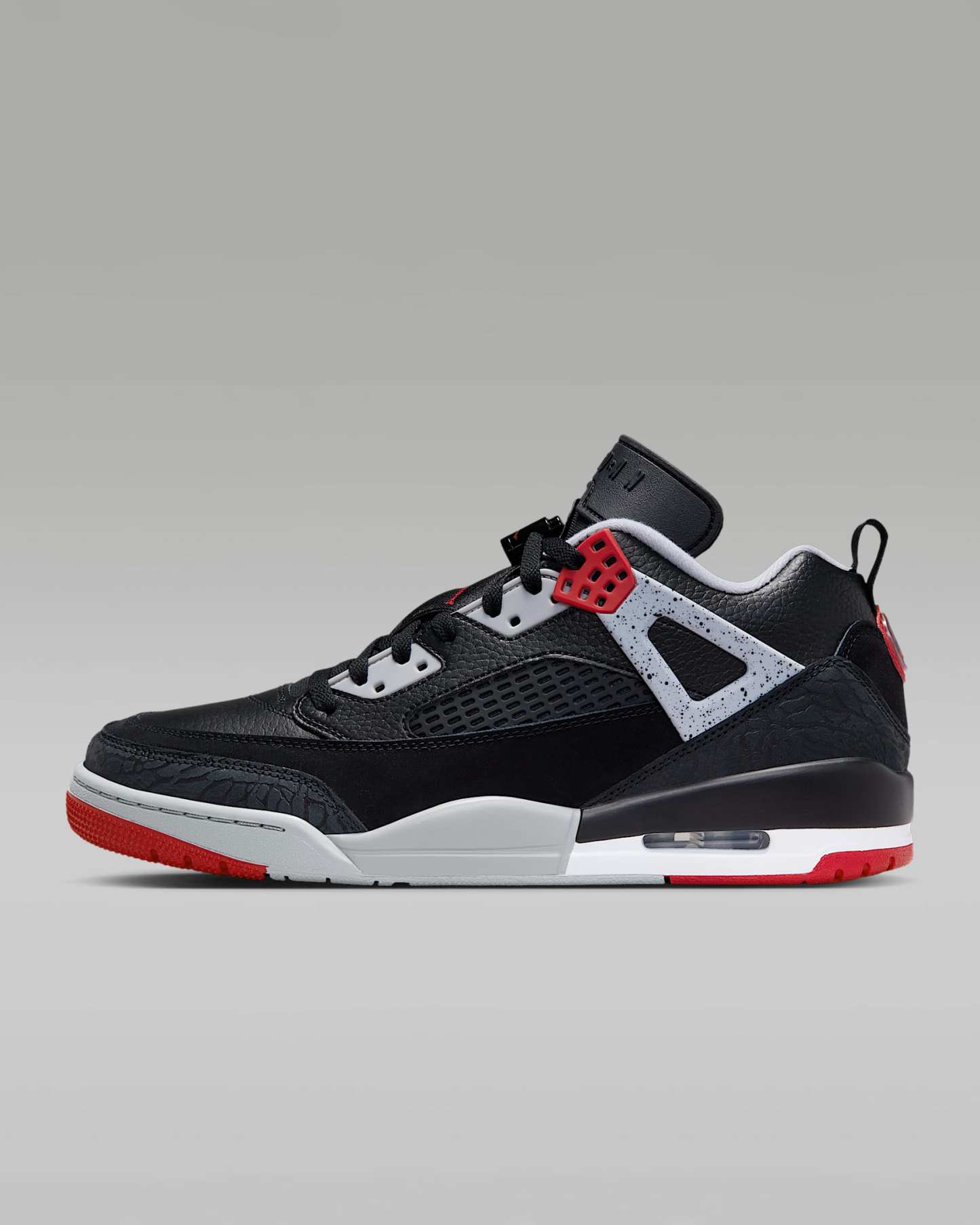 Jordan Spizike Low Herrenschuh – Schwarz/Wolf Grey/Weiß/Gym Red
