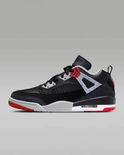 Jordan Spizike Low Herrenschuh – Schwarz/Wolf Grey/Weiß/Gym Red