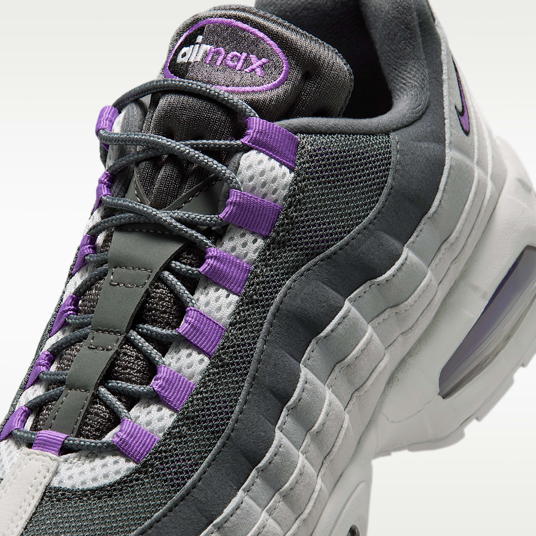 Nike Air Max 95 Big Bubble "OG" Schuh (Herren) – Photon Dust/Dark Grey/Grey Fog/Bright Violet