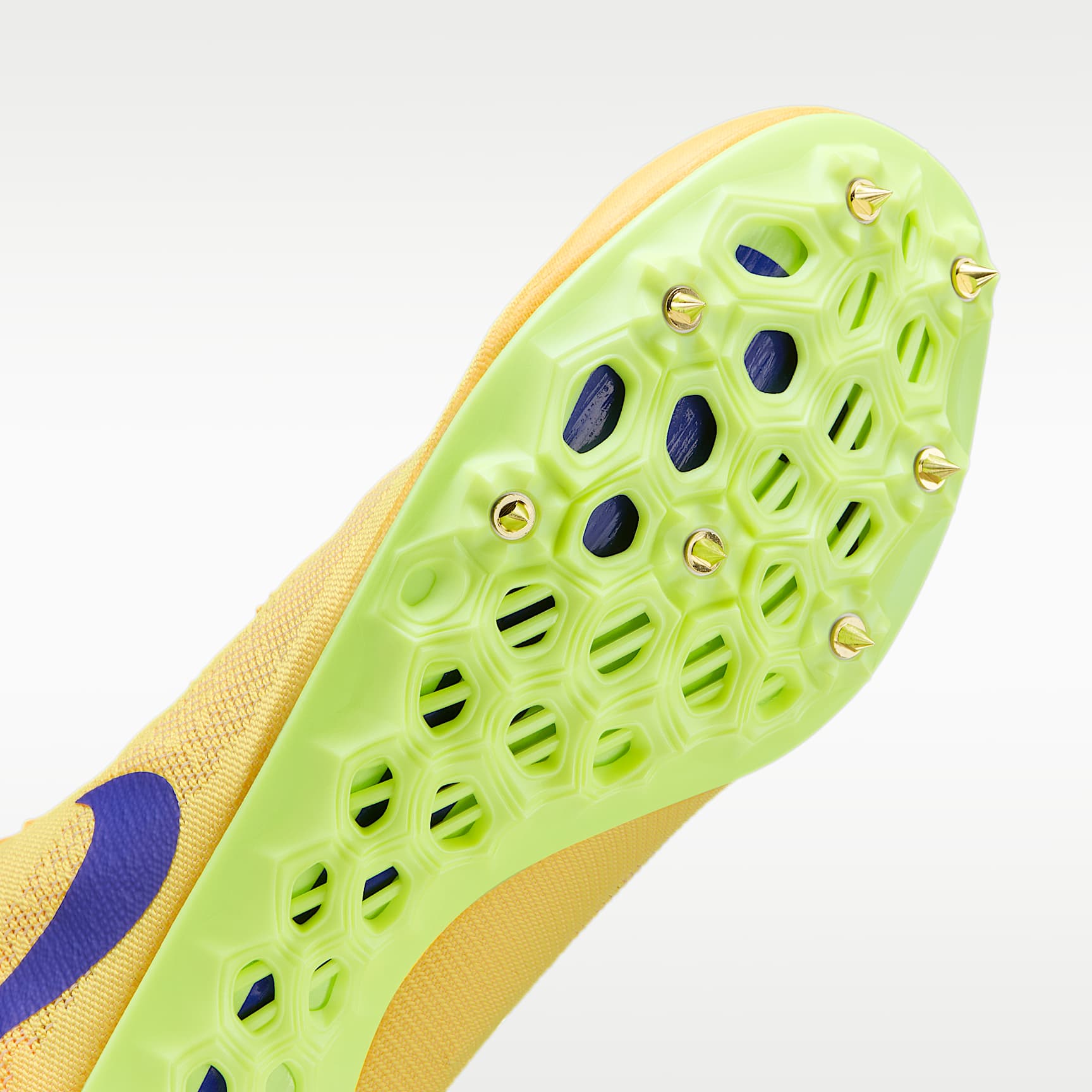 Nike Zoom Ja Fly 4 Laufspikes für Sprints – Citron Pulse/Volt Ice/University Gold/Indigo Burst