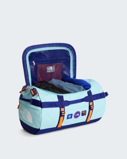 Base Camp Duffel-Tasche 50L – S – Canal Blue-Bold Blue-Papaya