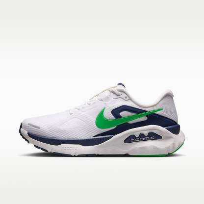Nike Structure Plus Straßenlaufschuh (Herren) – Weiß/Midnight Navy/Summit White/Green Spark