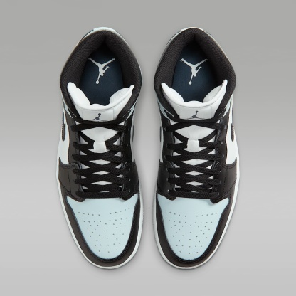 Air Jordan 1 Mid Herrenschuh – Schwarz/Aura/Weiß/Squadron Blue