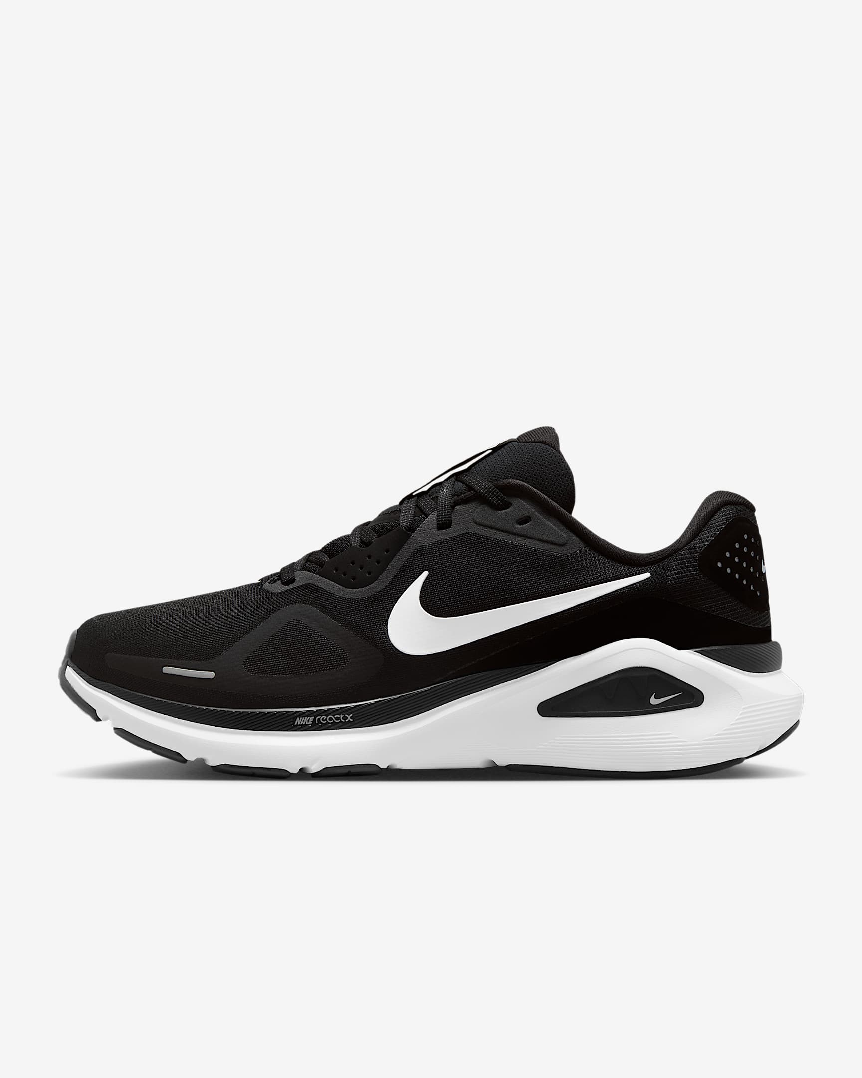 Nike Structure 26 Straßenlaufschuh (Herren) – Schwarz/Cool Grey/Metallic Silver/Weiß