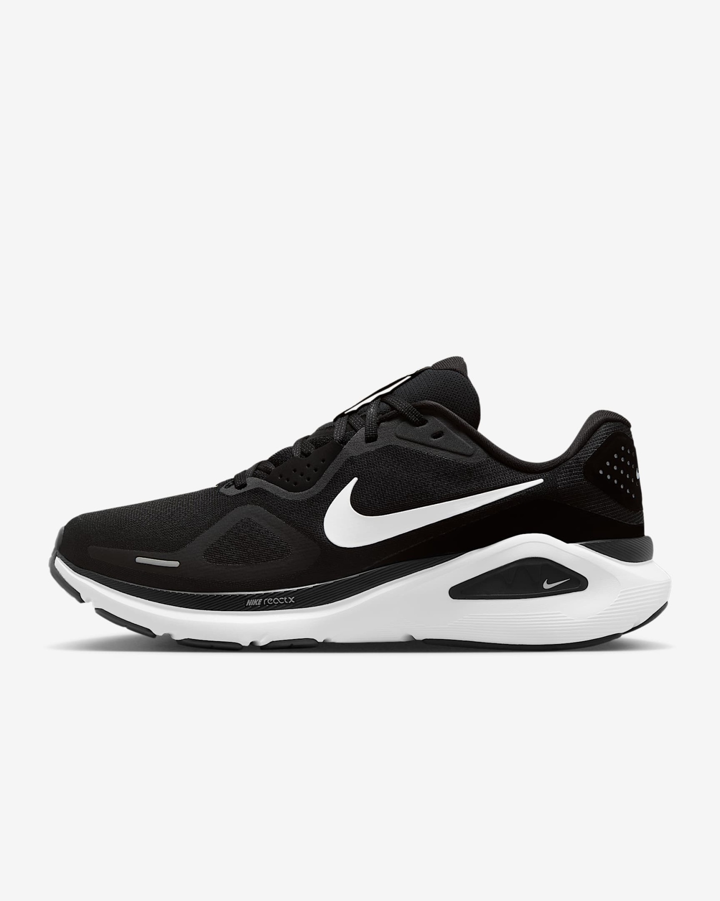 Nike Structure 26 Straßenlaufschuh (Herren) – Schwarz/Cool Grey/Metallic Silver/Weiß