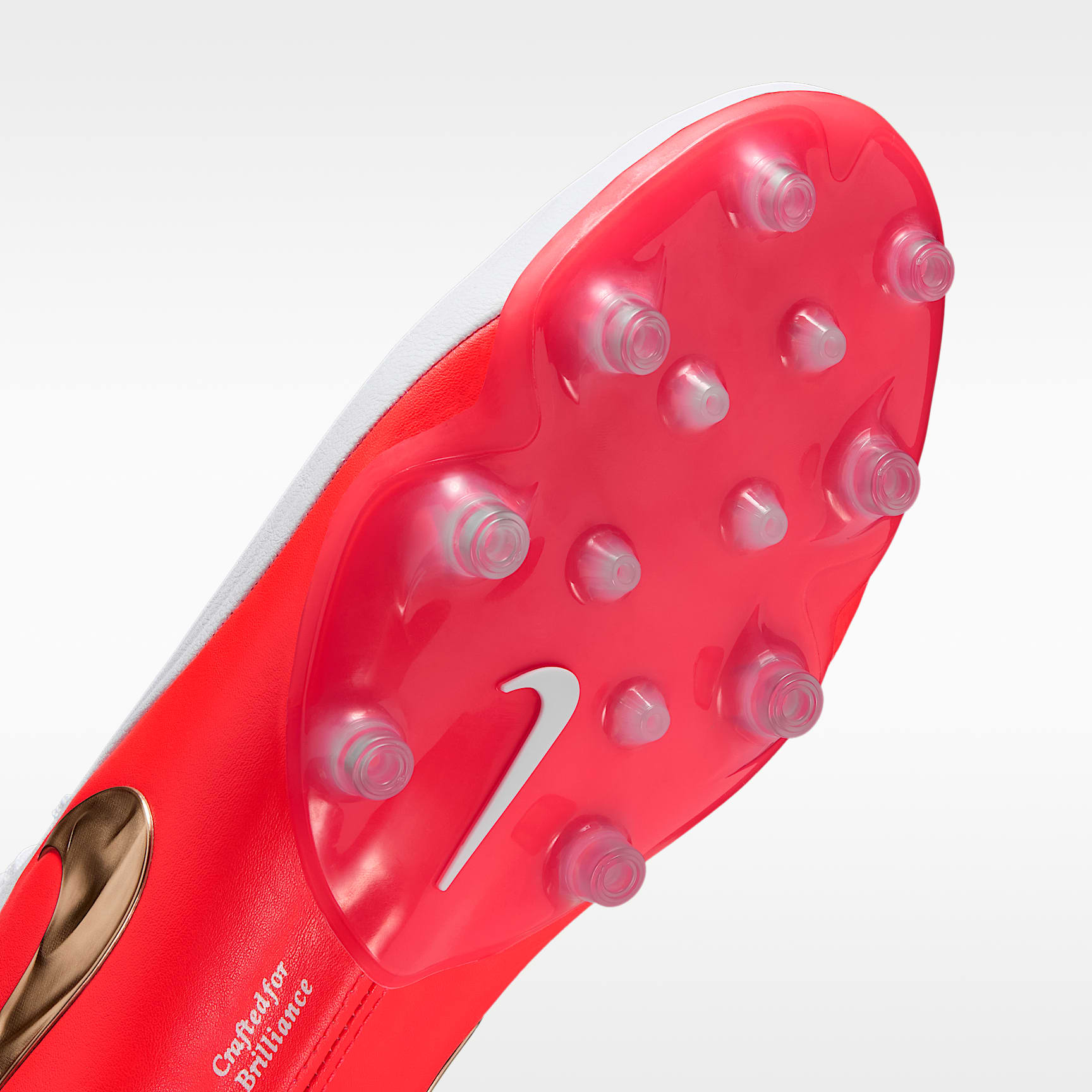 Nike Tiempo Maestro Elite Low Top Fußballschuh für Kunstrasen – Weiß/Bright Crimson/Blur
