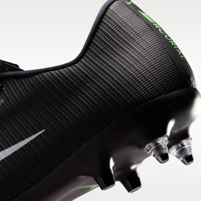 Nike Mercurial Vapor 17 Academy Low-Top-Fußballschuh für weichen Rasen – Schwarz/Schwarz/Illusion Green