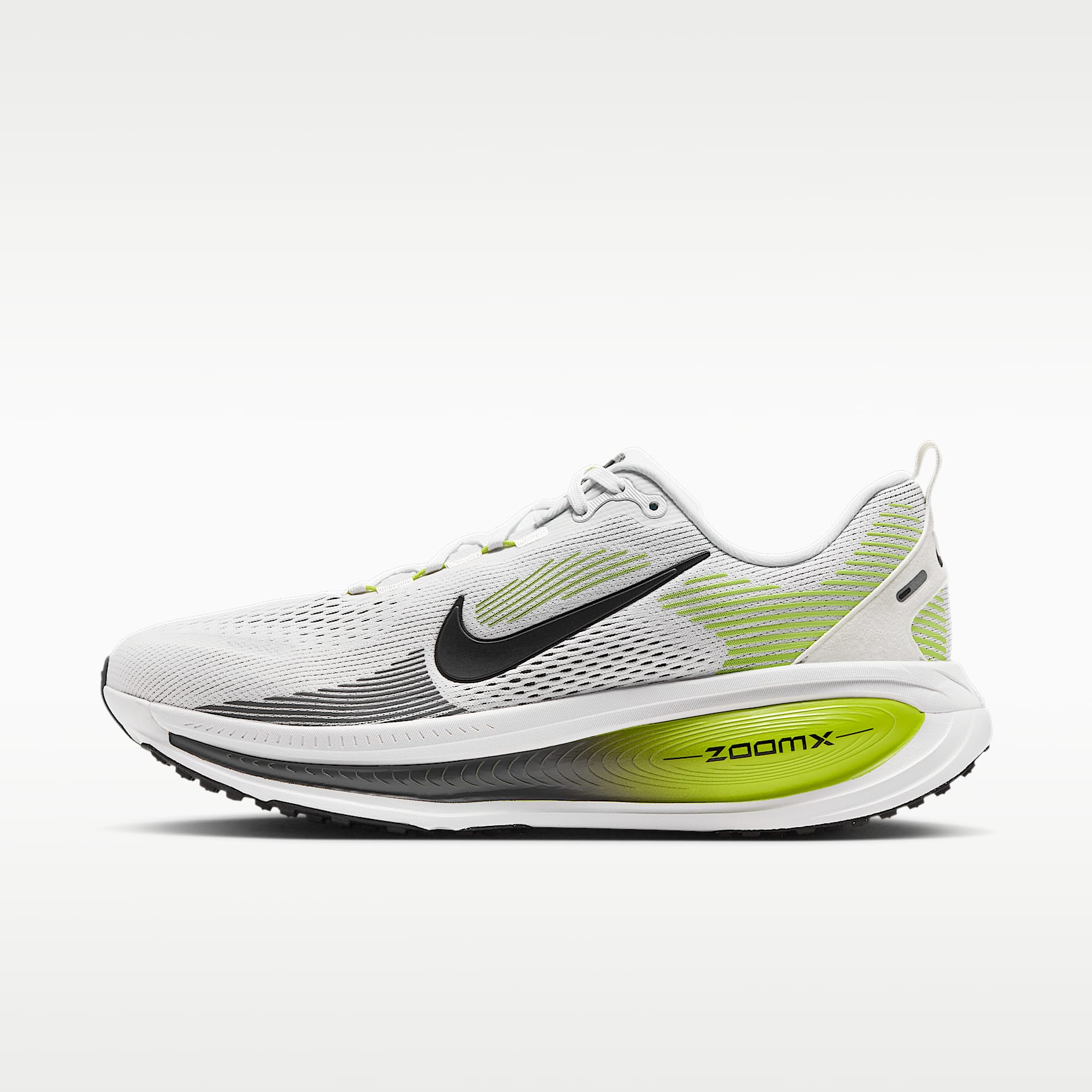 Nike Vomero 18 Straßenlaufschuh (Herren) – Weiß/Lemon Venom/Dark Grey/Schwarz