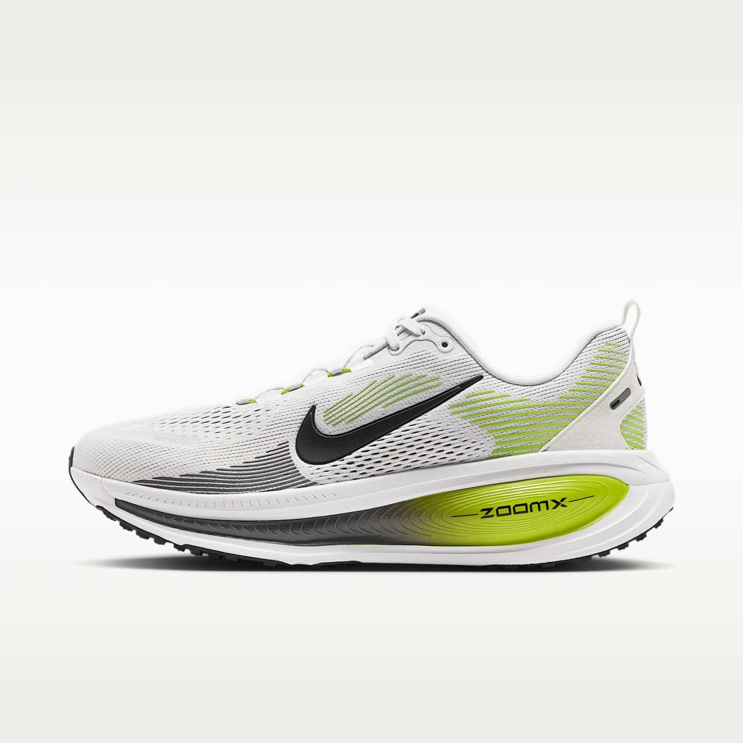 Nike Vomero 18 Straßenlaufschuh (Herren) – Weiß/Lemon Venom/Dark Grey/Schwarz