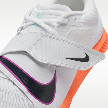 Nike Zoom Rival Jump Sprung-Spikes für Leichtathletik – Weiß/Hyper Turquoise/Bright Crimson/Obsidian