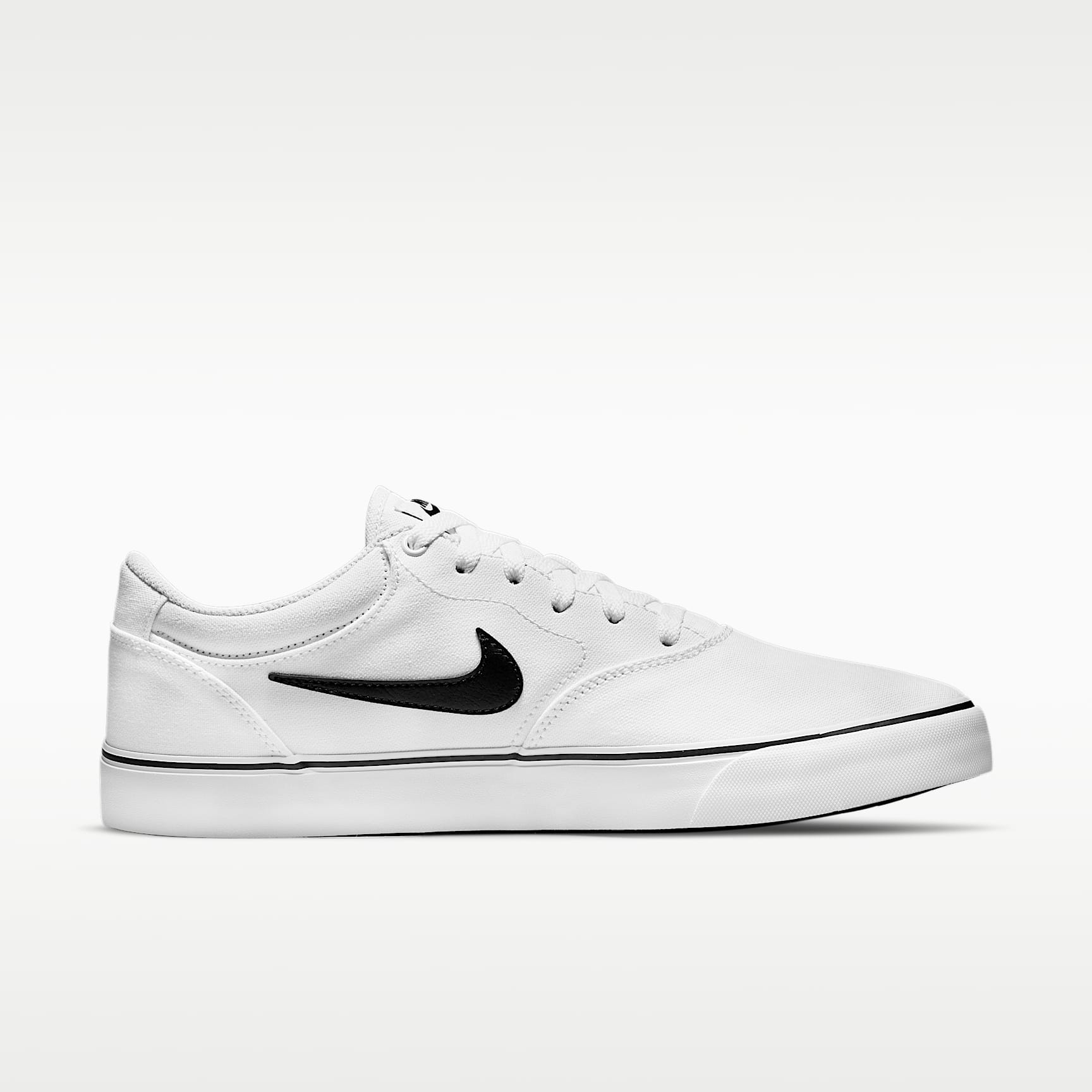 Nike SB Chron 2 Canvas Skateboardschuh – Weiß/Weiß/Schwarz