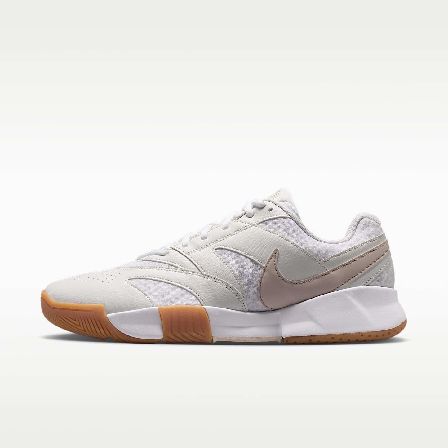 NikeCourt Lite 4 Herren-Tennisschuh – Weiß/Summit White/Linen/Light Orewood Brown
