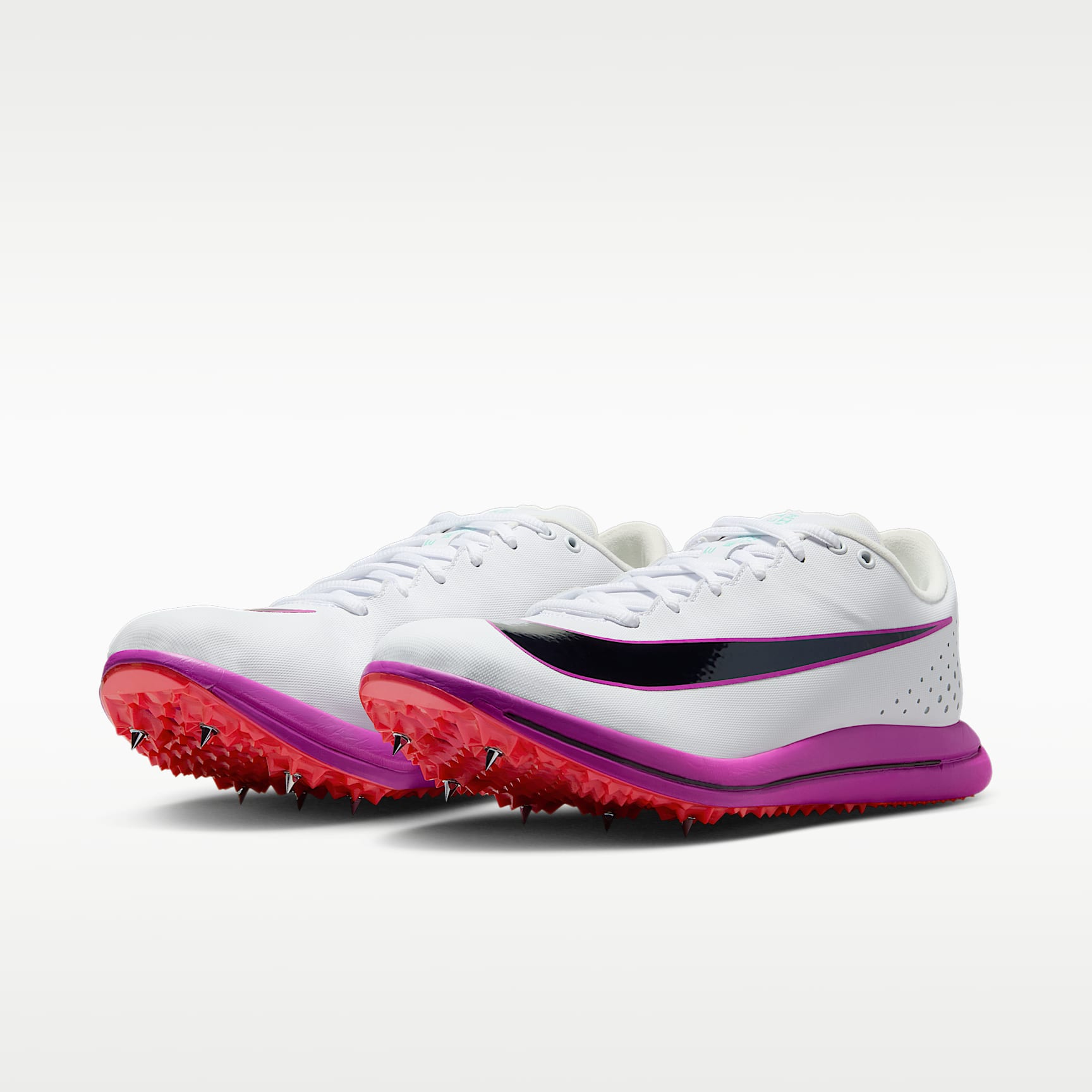 Nike Triple Jump Elite 3 Sprung-Spike für Leichtathletik – Weiß/Hyper Turquoise/Bright Crimson/Obsidian