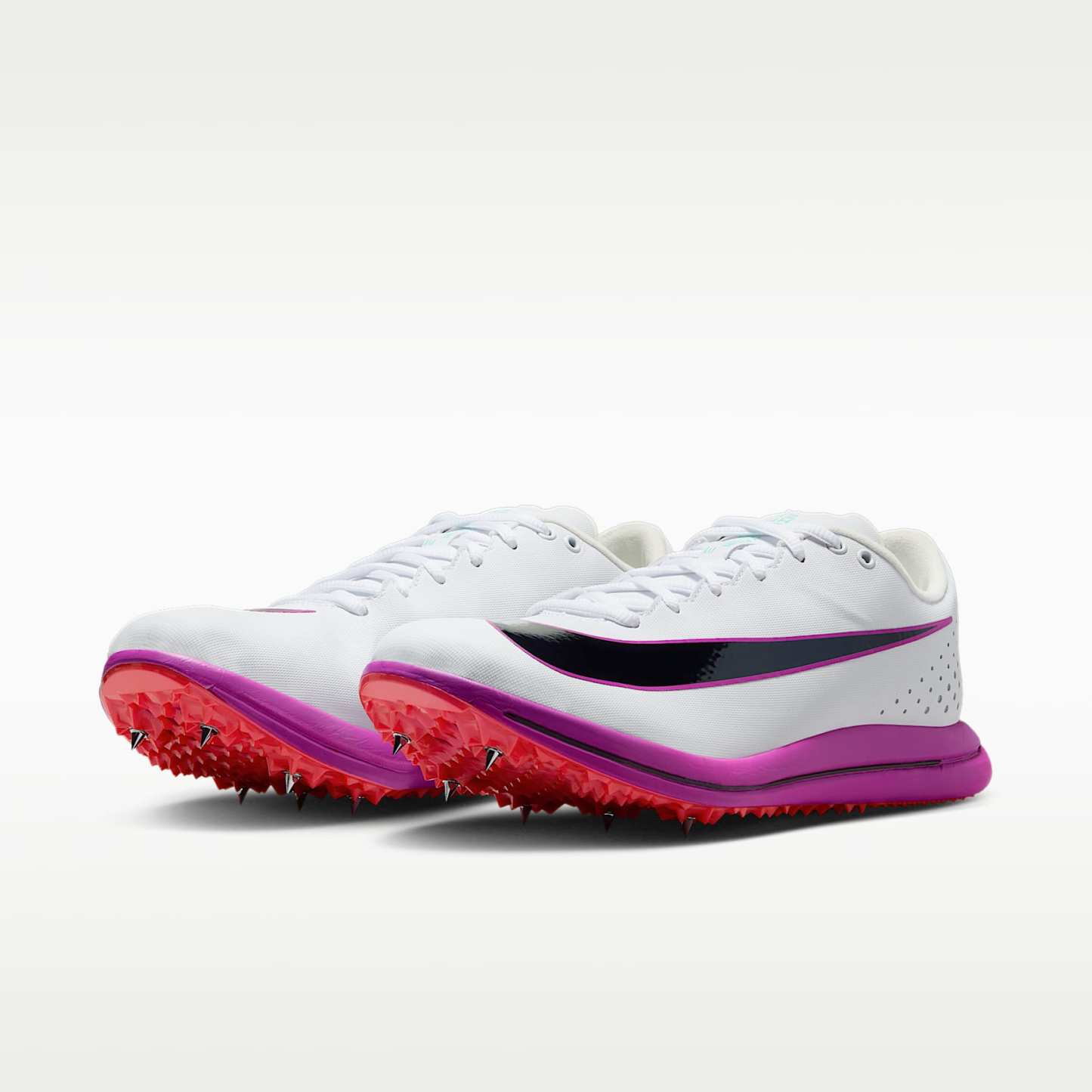 Nike Triple Jump Elite 3 Sprung-Spike für Leichtathletik – Weiß/Hyper Turquoise/Bright Crimson/Obsidian