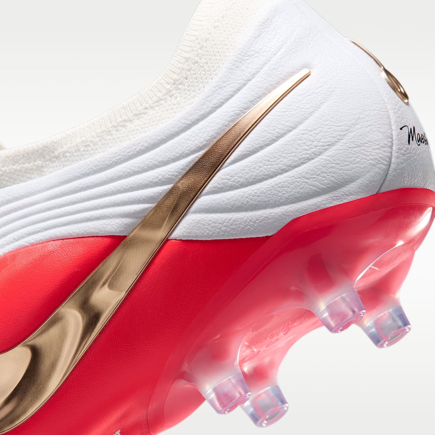 Nike Tiempo Maestro Elite Low Top Fußballschuh für Kunstrasen – Weiß/Bright Crimson/Blur