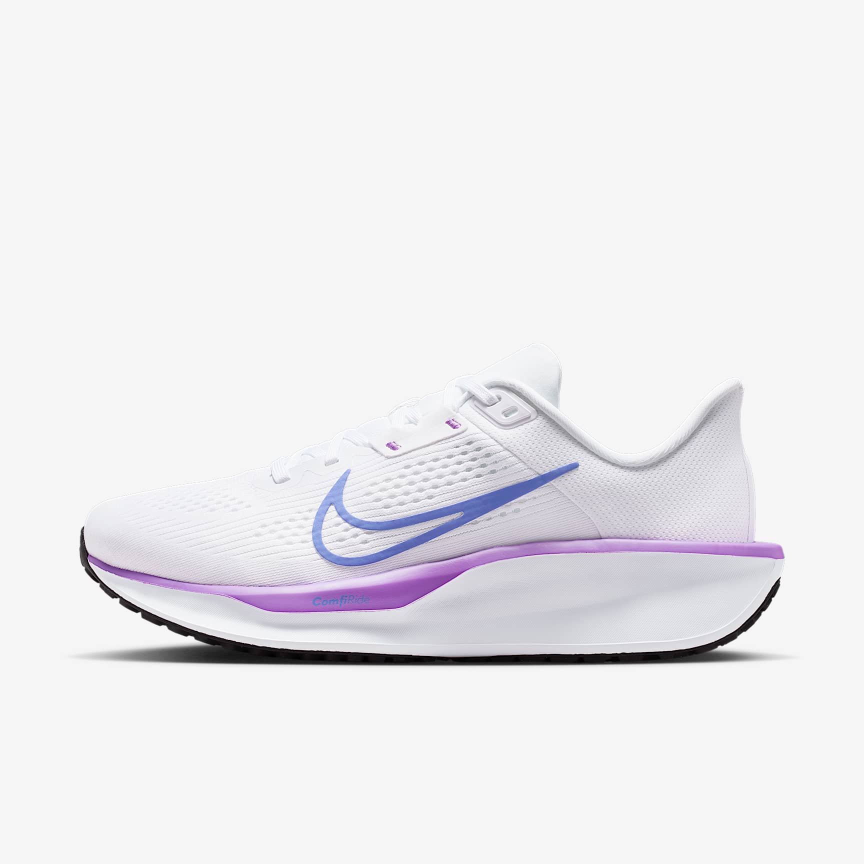 Nike Quest 6 Straßenlaufschuh (Damen) – Weiß/Schwarz/Bright Violet/Sapphire