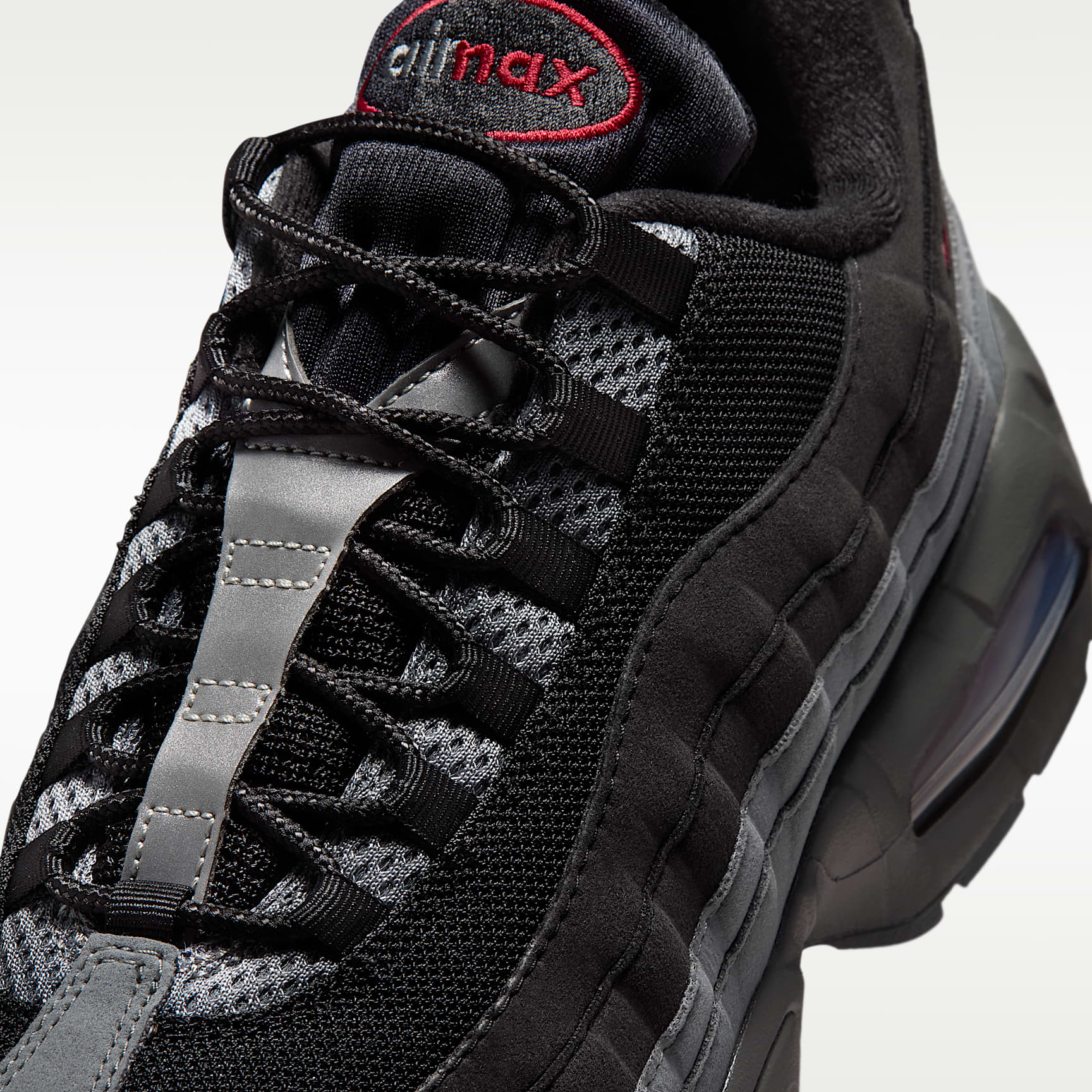 Nike Air Max 95 Big Bubble "OG" Schuh (Herren) – Schwarz/Smoke Grey/Dark Smoke Grey/Tough Red