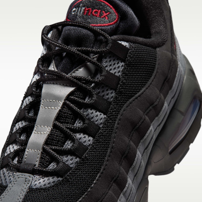 Nike Air Max 95 Big Bubble "OG" Schuh (Herren) – Schwarz/Smoke Grey/Dark Smoke Grey/Tough Red