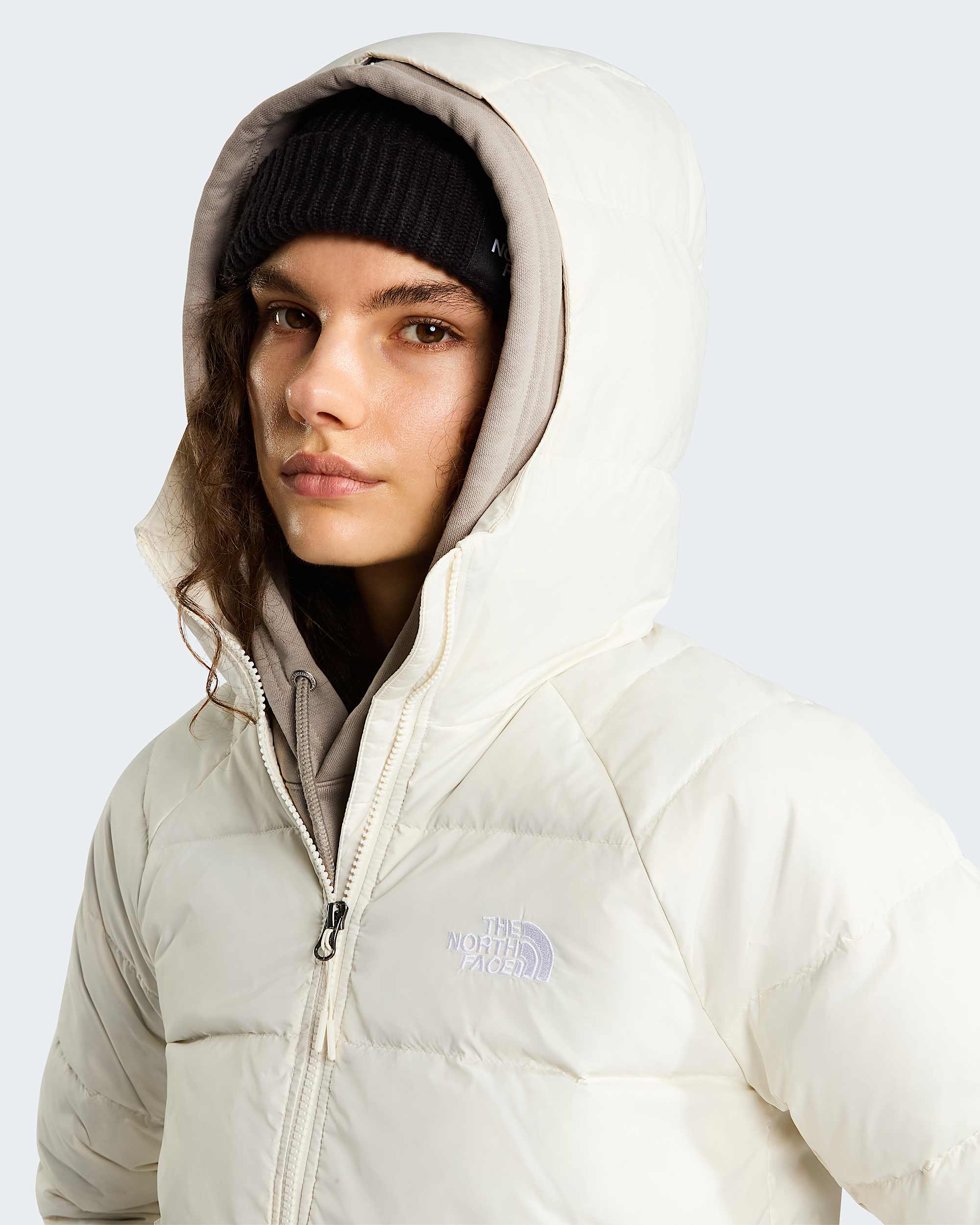 Hydrenalite™ Daunenjacke mit Kapuze Damen – White Dune