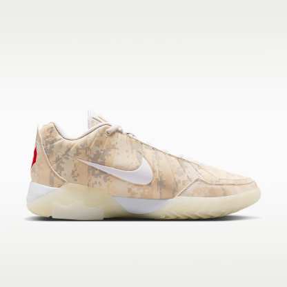 LeBron Witness 9 Basketballschuh – Pale Ivory/Sail/Light Orewood Brown/Weiß