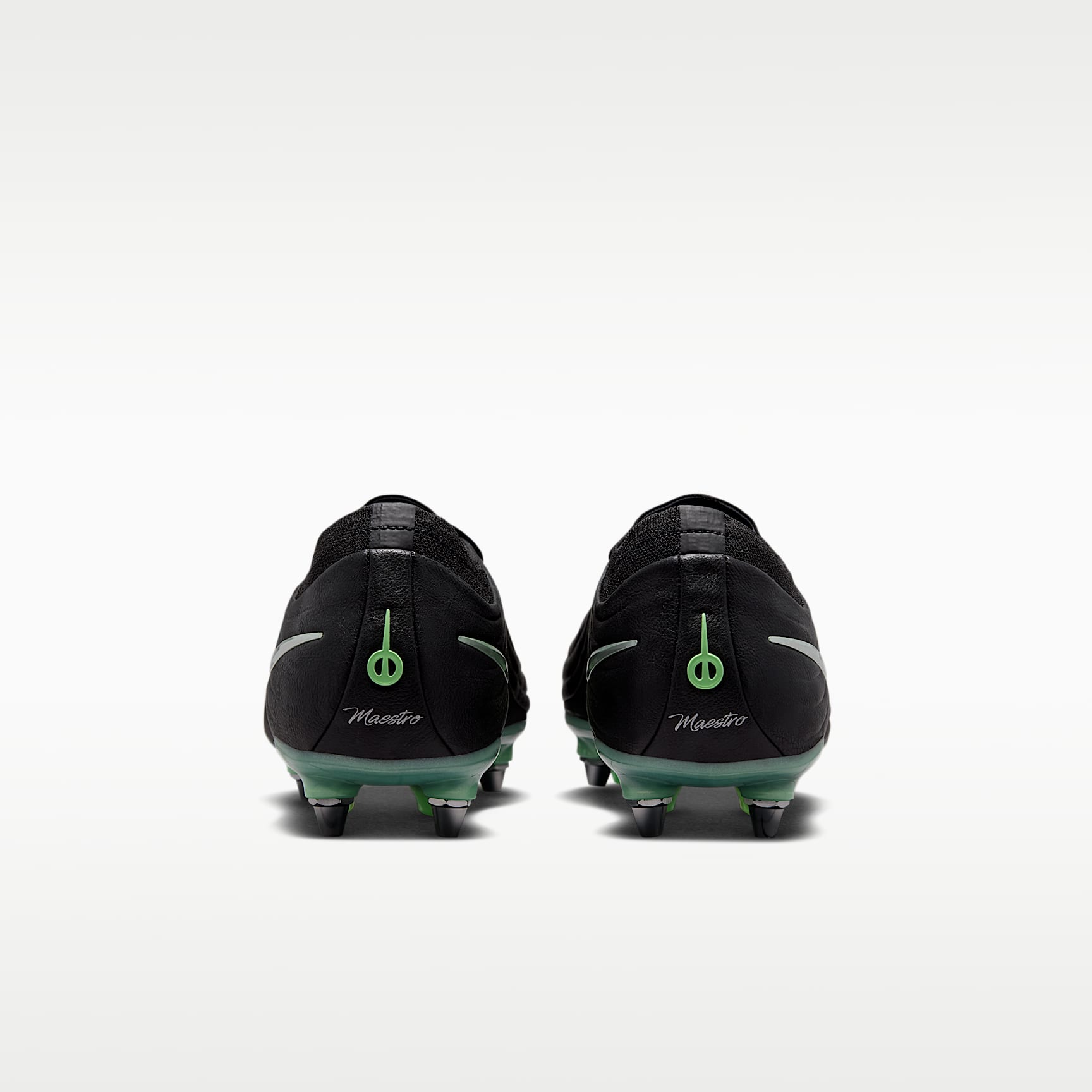 Nike Tiempo Maestro Elite Low Top Fußballschuh für weichen Rasen – Schwarz/Schwarz/Illusion Green