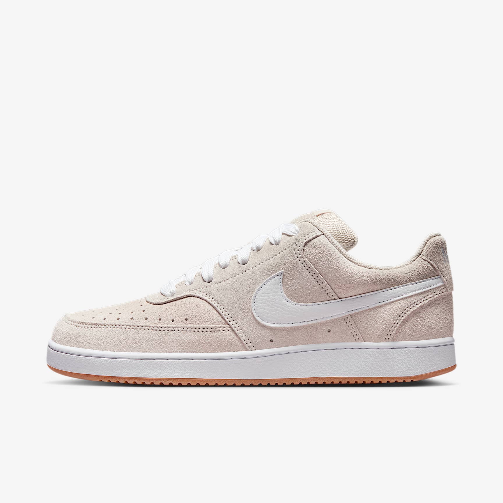 Nike Court Vision Low FL Schuh (Herren) – Light Orewood Brown/Gum Medium Brown/Weiß