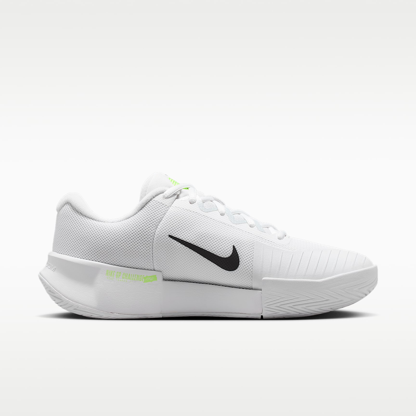 Nike Zoom GP Challenge Pro Tennisschuh für Hartplätze (Damen) – Weiß/Pure Platinum/Volt/Schwarz