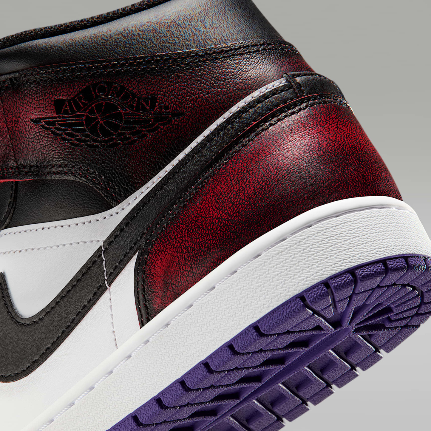 Air Jordan 1 Mid SE Schuh (Herren) – True Red/Weiß/Court Purple/Schwarz