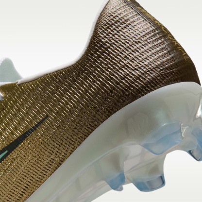 Nike Mercurial Superfly 11 Elite "Kylian Mbappé" Low-Top-Fußballschuh für normalen Rasen – Metallic Gold/Green Glow