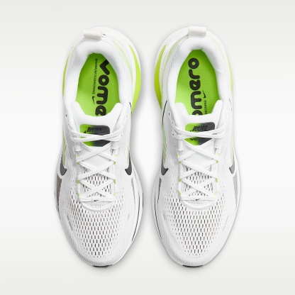 Nike Vomero 18 Straßenlaufschuh (Herren) – Weiß/Lemon Venom/Dark Grey/Schwarz
