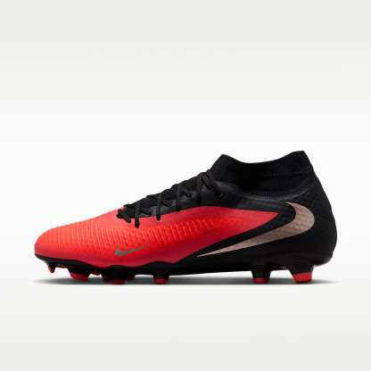 Nike Phantom 6 High Academy Fußballschuh für verschiedene Böden – Bright Crimson/Schwarz/Blur