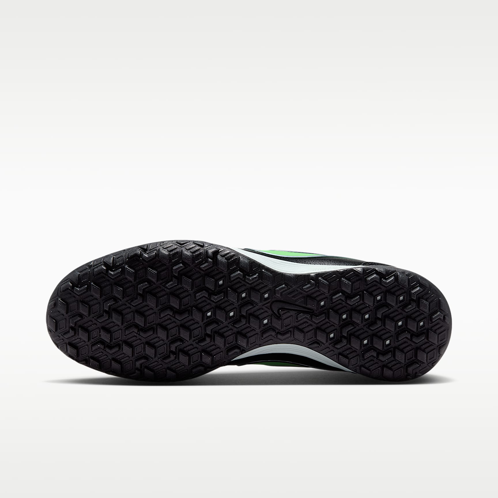 Nike Tiempo Ligera Pro Low-Top-Fußballschuh für Turf – Schwarz/Schwarz/Illusion Green