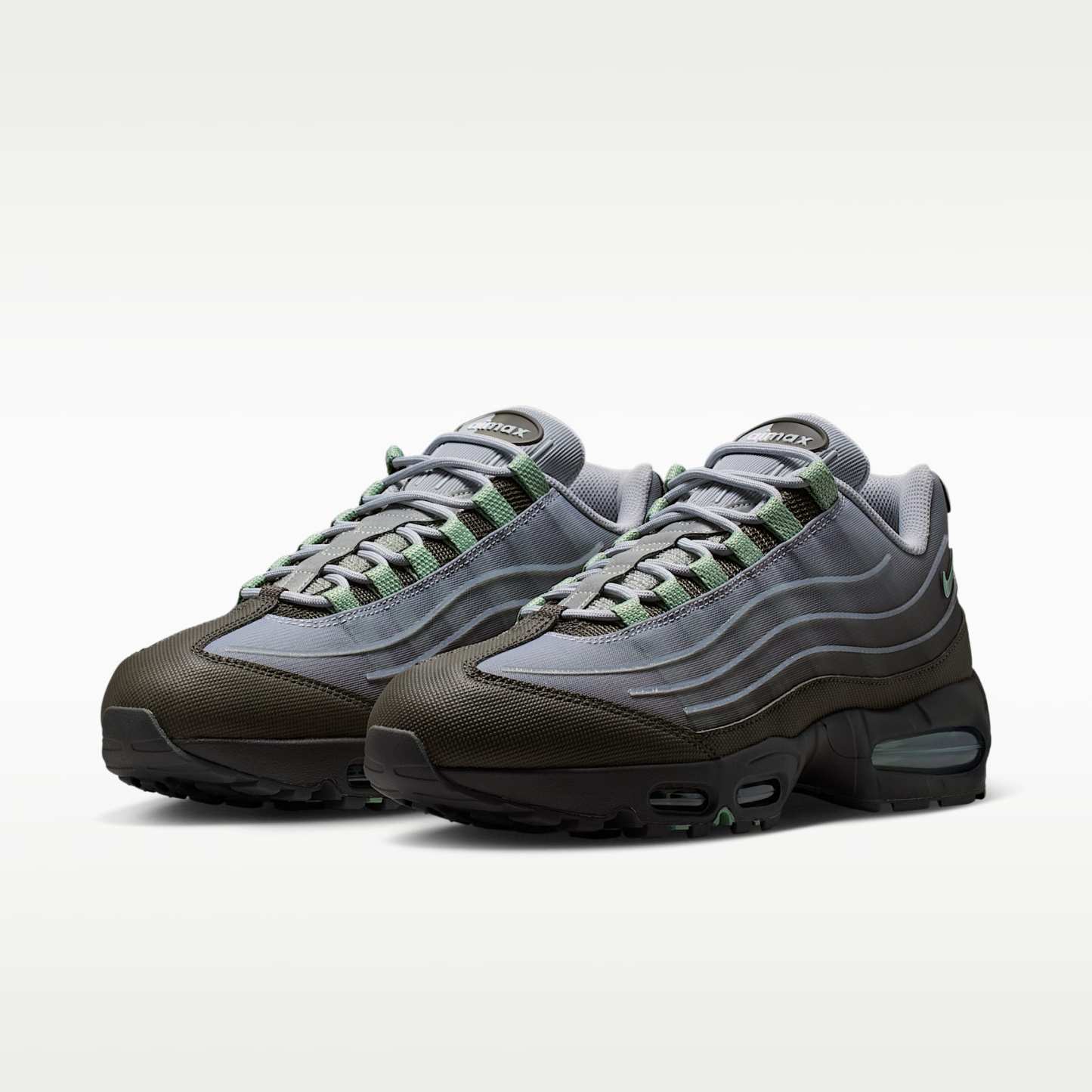 Nike Air Max 95 Big Bubble Tech Schuh (Herren) – Medium Ash/Wolf Grey/Metallic Silver/Steam