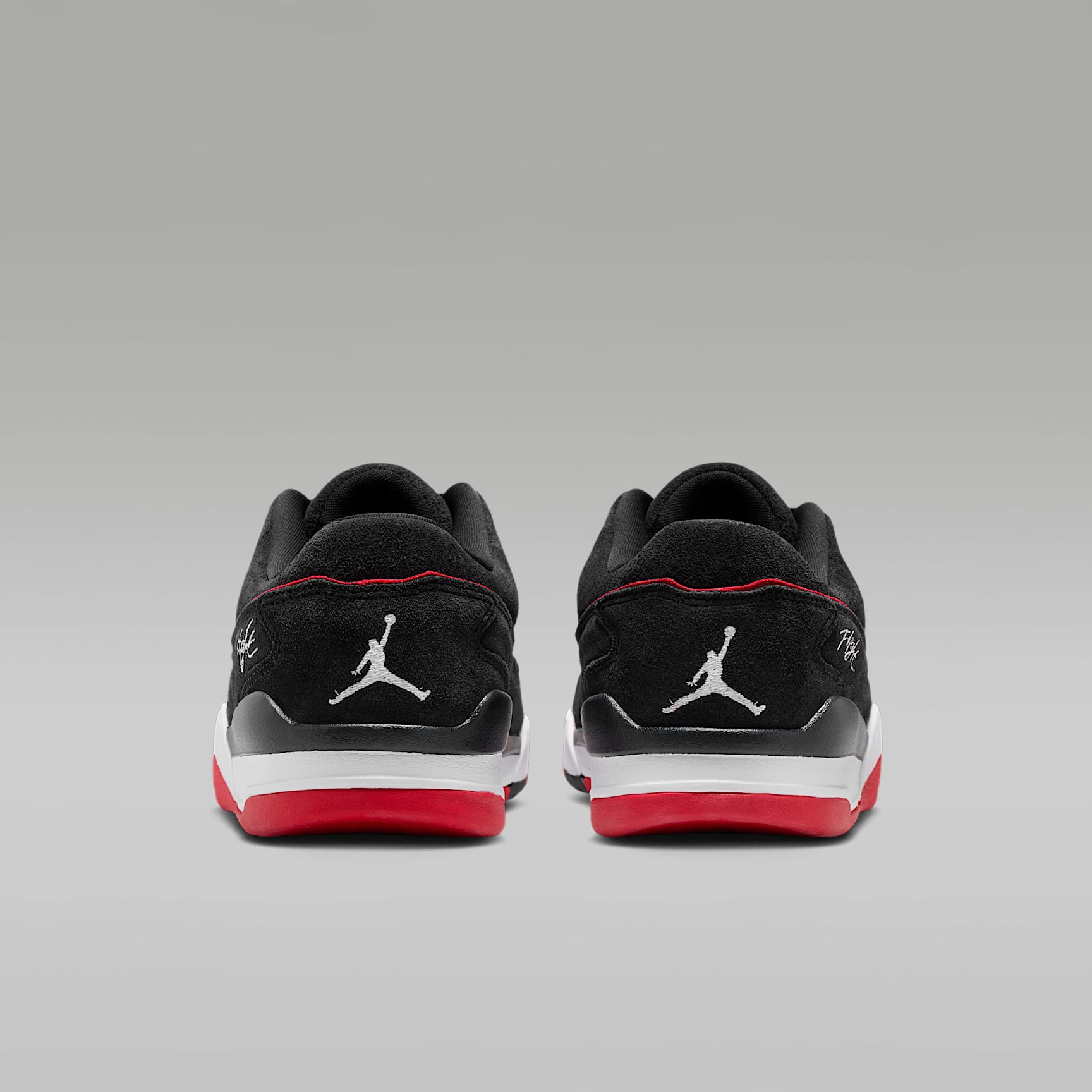 Jordan Flight Court Schuh (Herren) – Schwarz/University Red/Weiß