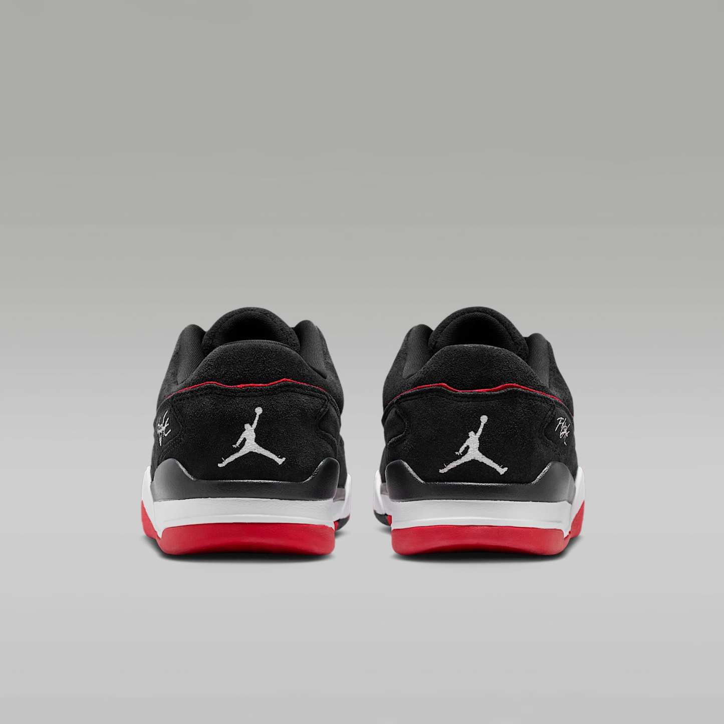 Jordan Flight Court Schuh (Herren) – Schwarz/University Red/Weiß
