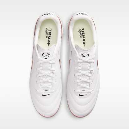 Nike Tiempo Ligera Pro Low-Top-Fußballschuh für Kunstrasen – Weiß/Bright Crimson/Blur