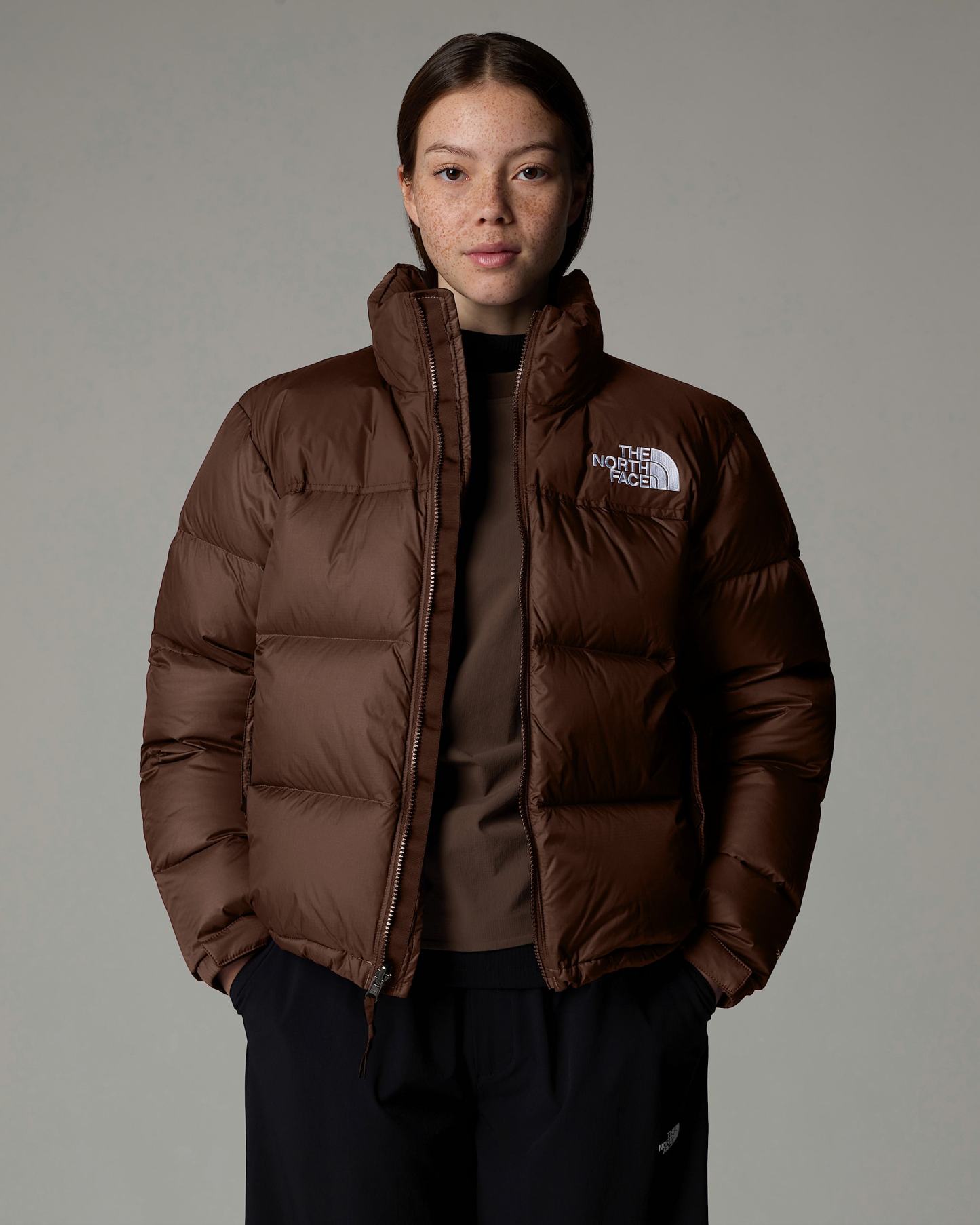 1996 Retro Nuptse Jacke für Damen – Smokey Brown