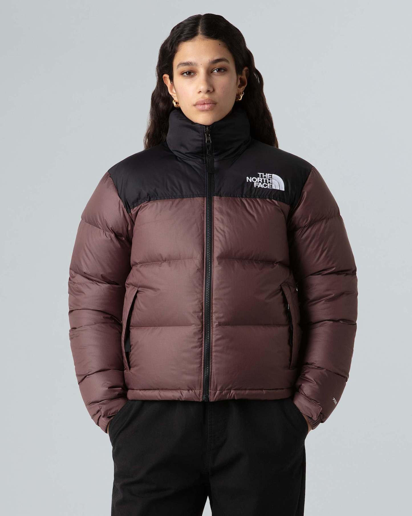 1996 Retro Nuptse Jacke für Damen – Tawny Quartz-TNF Black