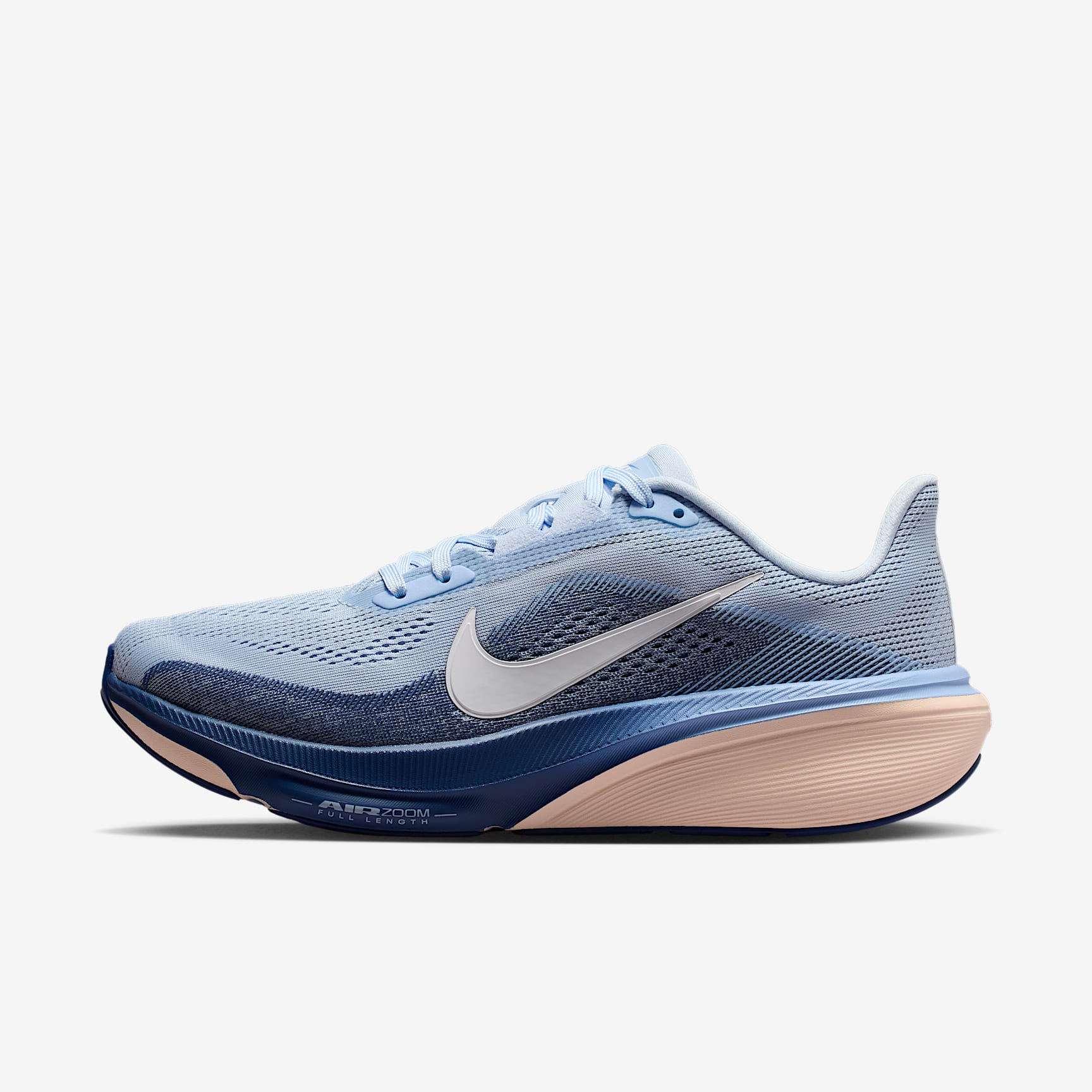 Nike Pegasus 42 Straßenlaufschuh (Damen) – Hydrogen Blue/Mystic Navy/Aluminum/Weiß