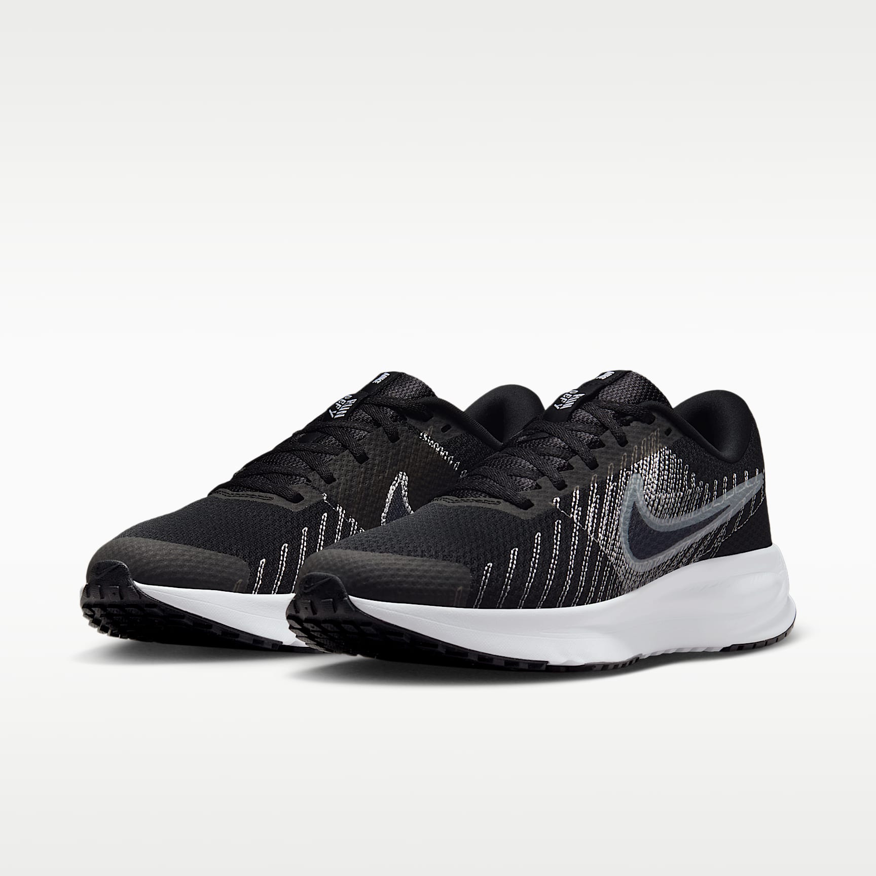 Nike Run Defy Straßenlaufschuh (Damen) – Schwarz/Wolf Grey/Weiß