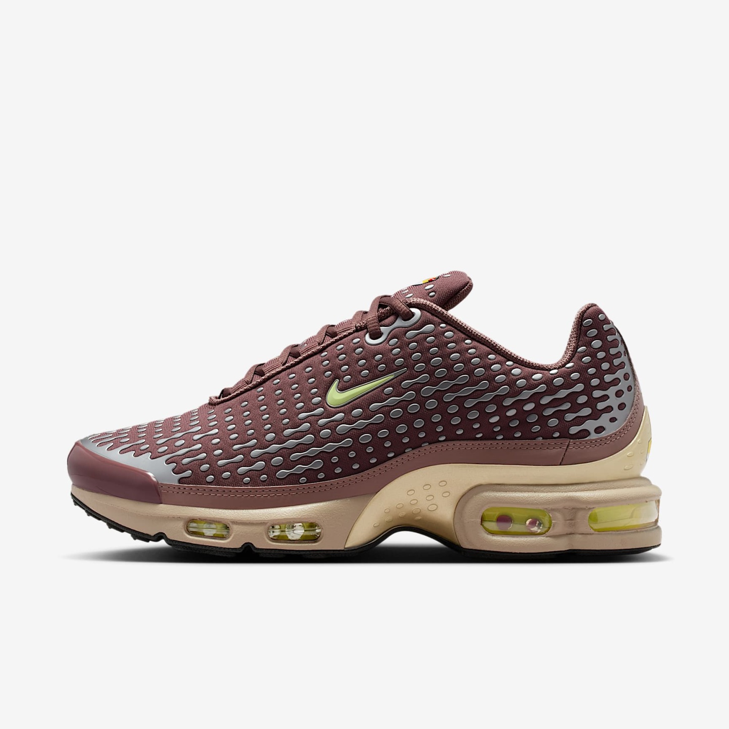 Nike Air Max Plus VII Schuh (Herren) – Plum Eclipse/Metallic Gold Grain/Schwarz/Barely Volt