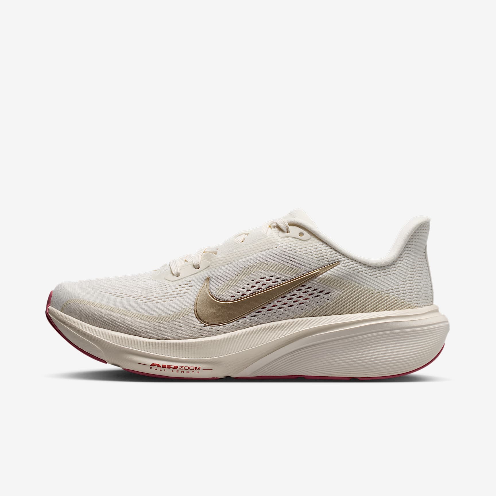 Nike Pegasus 42 Straßenlaufschuh (Damen) – Phantom/Chalk/Sail/Metallic Gold Grain