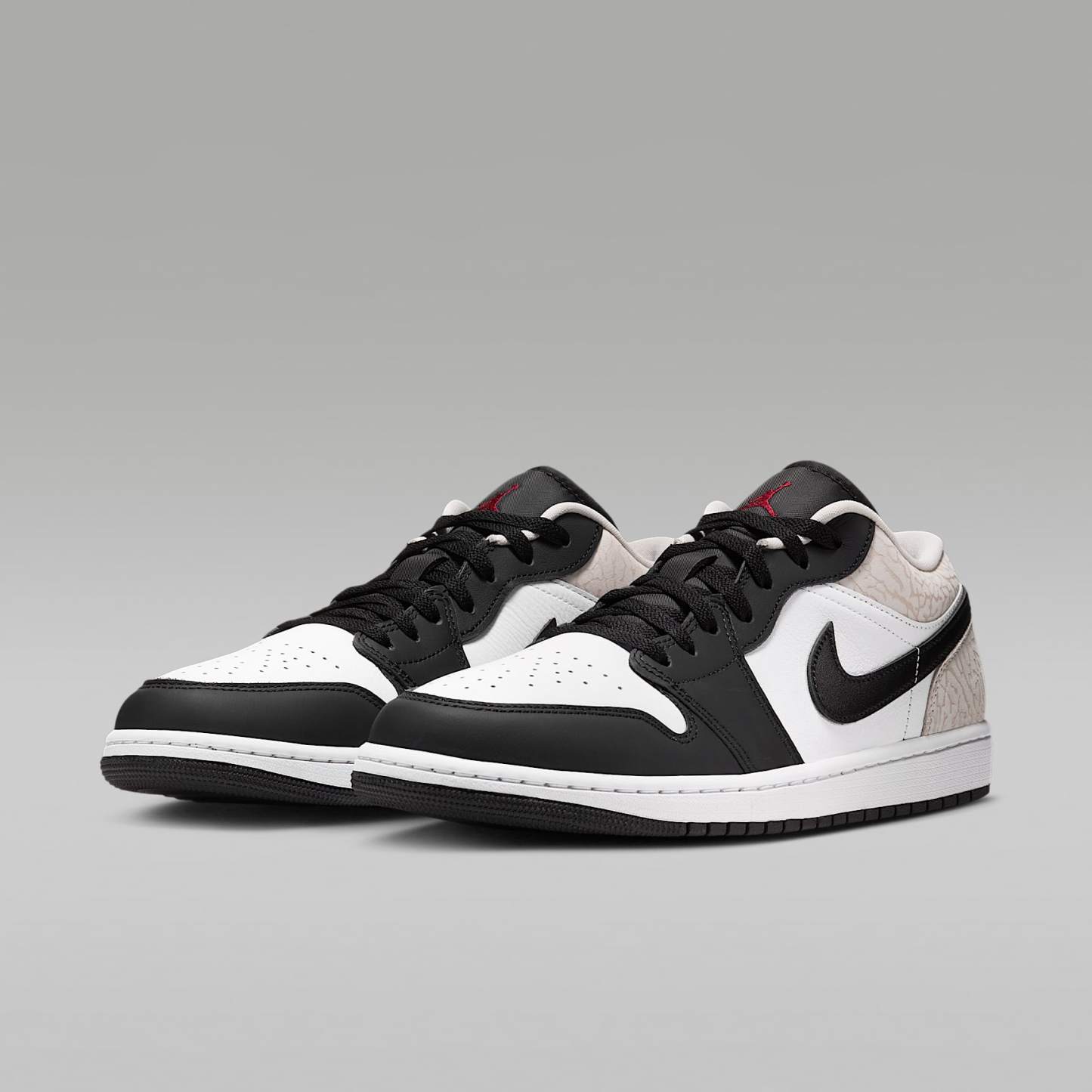 Air Jordan 1 Low SE Herrenschuh – Schwarz/Weiß/Light Orewood Brown/Team Red