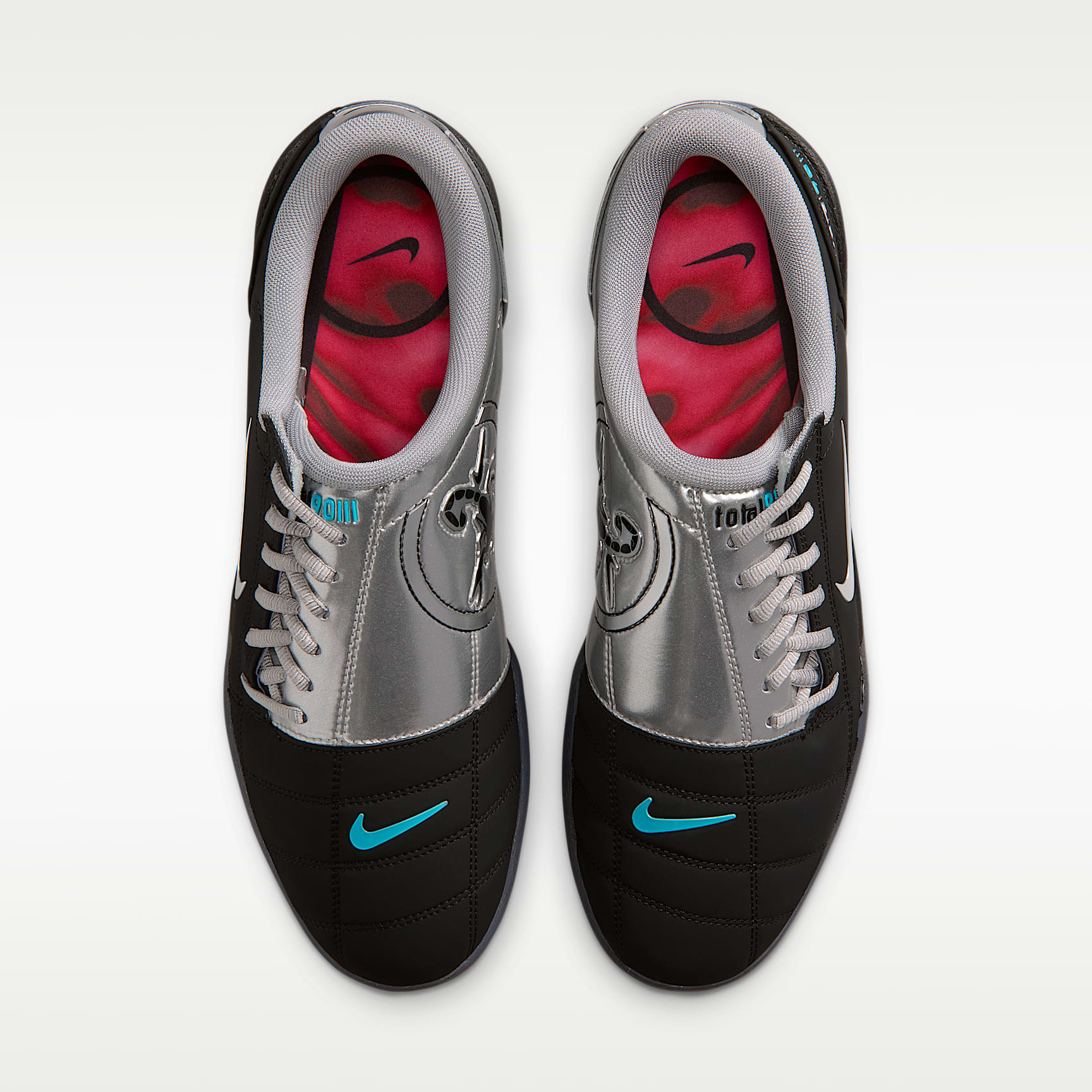 Nike Total 90 Fußballschuh – Schwarz/Gamma Blue/Metallic Silver