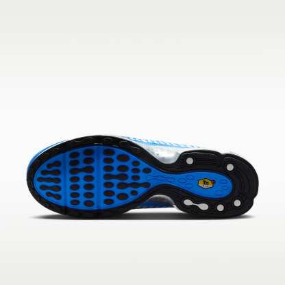 Nike Air Max Plus VII Schuh (Herren) – Weiß/Blue Crystal/Metallic Silver/Weiß
