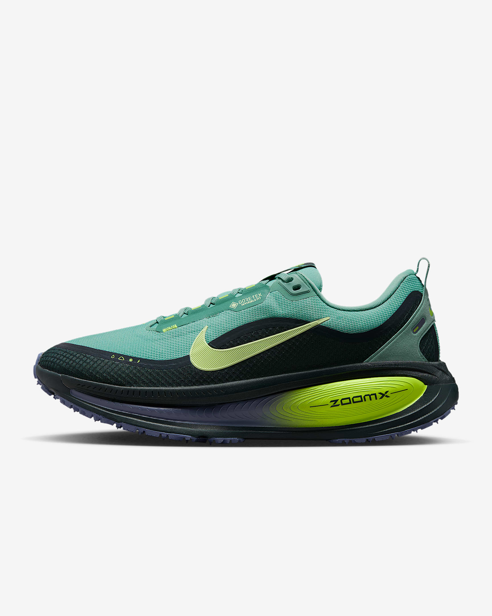 Nike Vomero 18 GORE-TEX wasserdichter Straßenlaufschuh mit reflektierenden Akzenten (Herren) – Seaweed/Cannon/Volt/Barely Volt