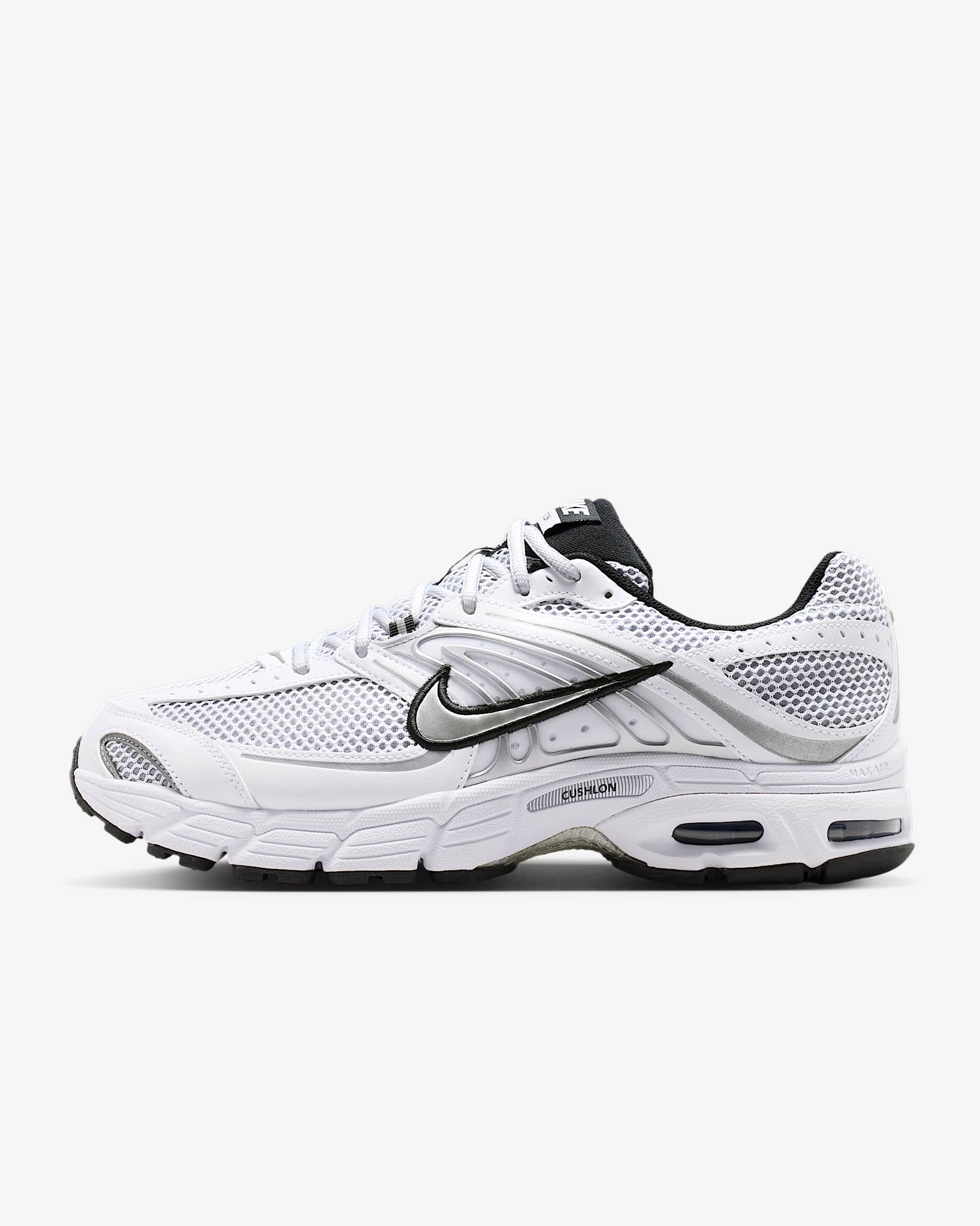 Nike Air Max Moto 2K Schuh (Herren) – Weiß/Schwarz/Wolf Grey/Metallic Silver